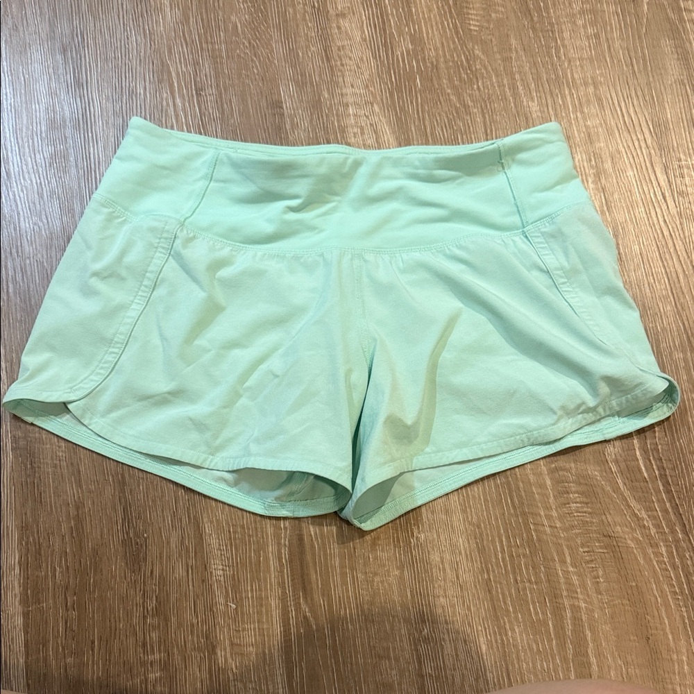 Lululemon Athletica Light Green Athletic Shorts
